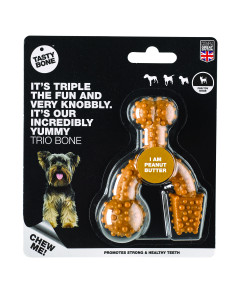 Tasty Bone Trio Bone Peanut Butter Toy